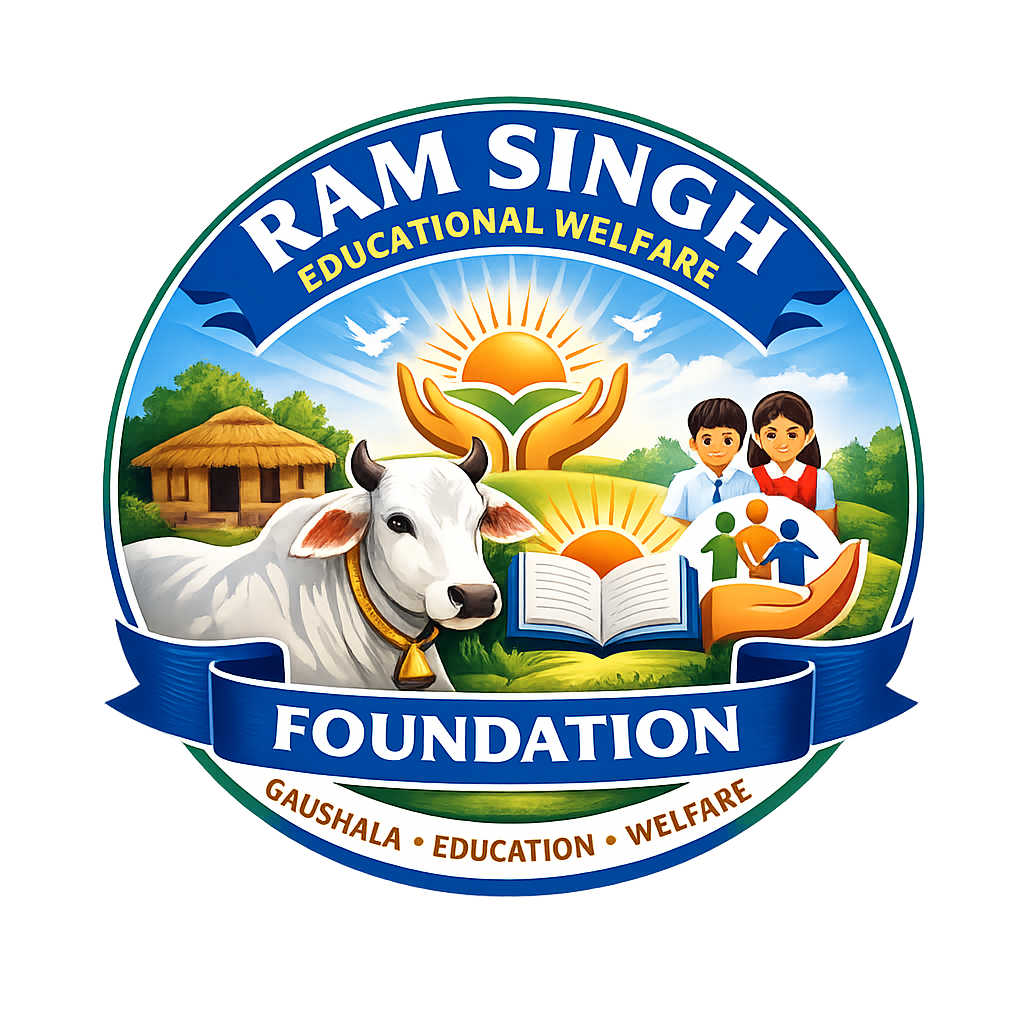 Cow feeding at Gaushala